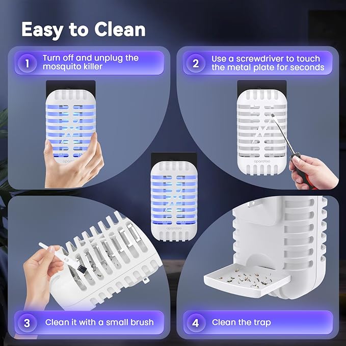 Bug Zapper Indoor Plug in, Fly Zapper Electronic 2 Pack Bug Zapper, Powerful Mosquito Zapper Insect Trap for Camping, Patio, Home, Kitchen