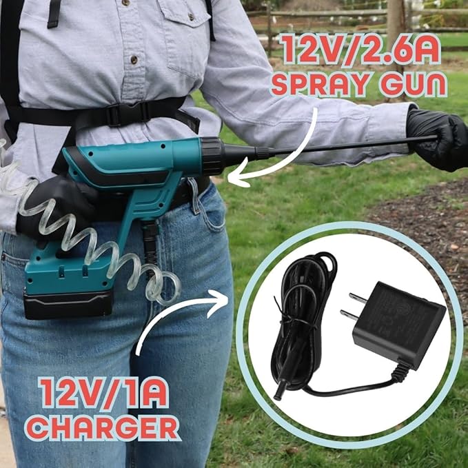 Lil' Squirt Battery Powered Sprayer - Electric Backpack Garden Sprayer - 1.5 Gallon