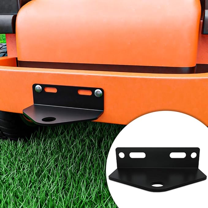 Universal Zero Turn Lawn Mower Trailer Hitch 5 Inch Heavy Duty Steel - Including Installation Hardware (Black)