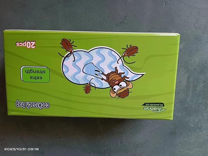 Roach Trap (20Pack) -Cockroach Traps Indoor with Bait,Roach Motel -Child hild & Pet Friendly