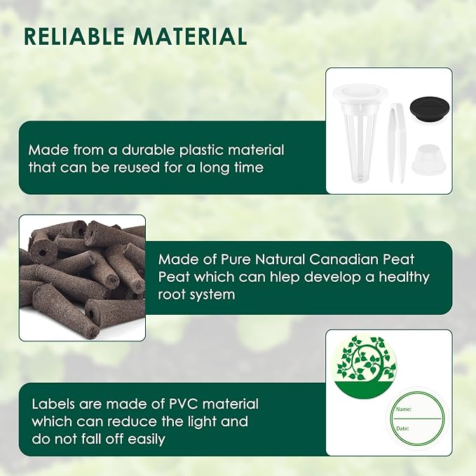 PACETAP 161 Pcs Seed Pod Kit for AeroGarden, Plant Seed Starter Sponges Kit for Hydroponic Indoor Garden System, Growing Pods Kit Include 30 Grow Sponges,30 Grow Baskets,30 Grow Domes,30 Pod Labels