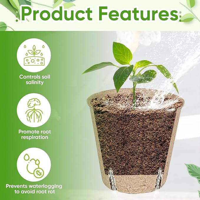 4” Peat Pots with 60Pcs Plant Labels, Biodegradable Pots for Seedlings with Drainage Holes, Garden Plant Nursery Pots Seed Starting Trays