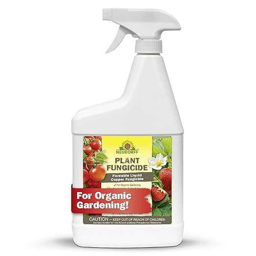 Plant Fungicide Spray, Copper Soap Fungicide for Roses, Fruits & Vegetables Control Powdery Mildew and Other Diseases and Fungus for Organic Gardening, Ready-to-Use (32 oz)