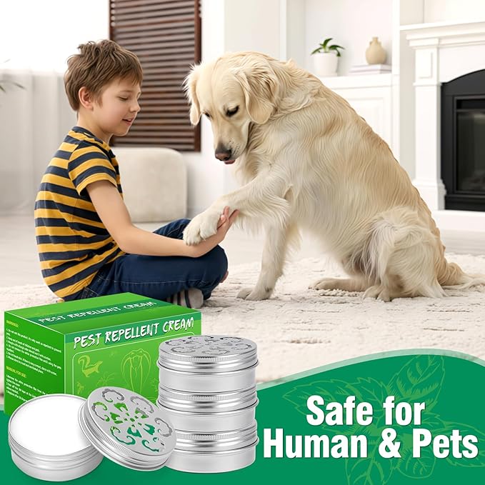 4 Pack Spider Repellent Indoor - Natural Spider Deterrent Cream Peppermint Oil Spiders Roach Ant Away, Pest Control Spider Repellant Solution for House Garage Patio Attic, Family & Pet Safe