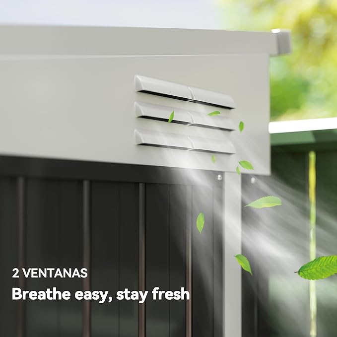 Outsunny 4' x 6' Metal Outdoor Storage Shed, Lean to Storage Shed, Garden Tool Storage House with Lockable Door and 2 Air Vents for Backyard, Patio, Lawn, Dark Gray