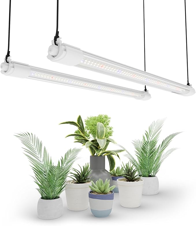 MARS HYDRO VG40, 2ft Grow Lights for Indoor Plants, 5000K Full Spectrum, 2x2 Coverage, IP65 Waterproof Linkable Under Canopy LED Plant Light Strip for Seedling Veg Flower, Plug and Play, 2-Pack 40W