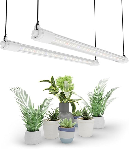 MARS HYDRO VG40, 2ft Grow Lights for Indoor Plants, 5000K Full Spectrum, 2x2 Coverage, IP65 Waterproof Linkable Under Canopy LED Plant Light Strip for Seedling Veg Flower, Plug and Play, 2-Pack 40W
