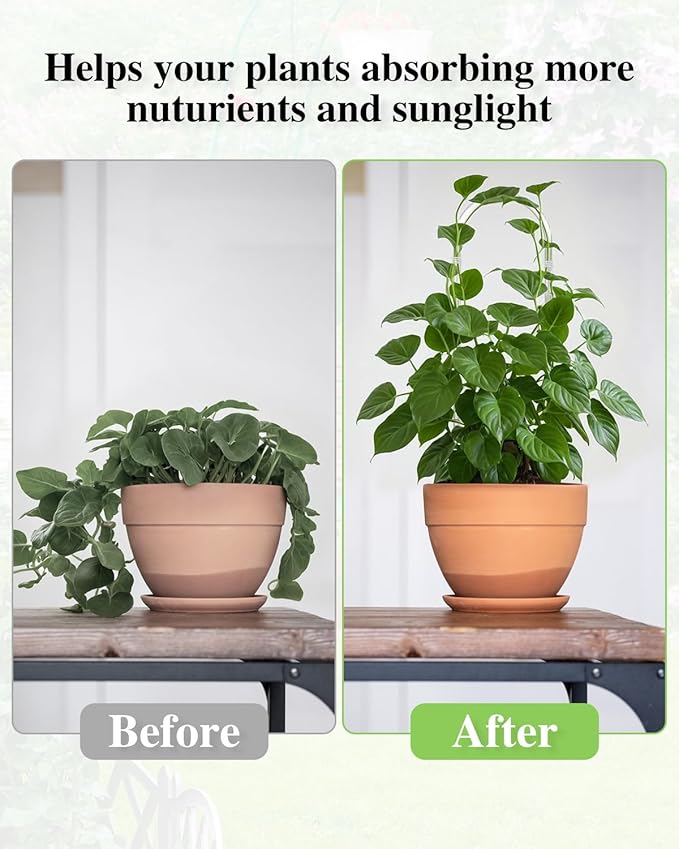 3 Pack U-Shaped Clear Acrylic Garden Trellis, Indoor Plant Support for Climbing Plants, Potted Houseplant Trellis for Hoya, Pothos, Monstera