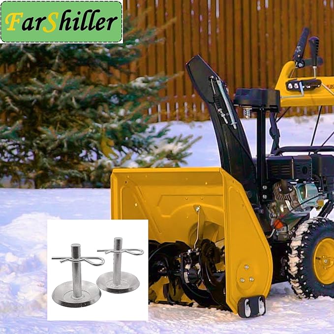 69212 Snow Plow Skid Shoe Blade Protector Replacement Skids Shoes with Round Shaft and Adjustable Pin Placement Lock Plow Skid Feet (2/Pack)