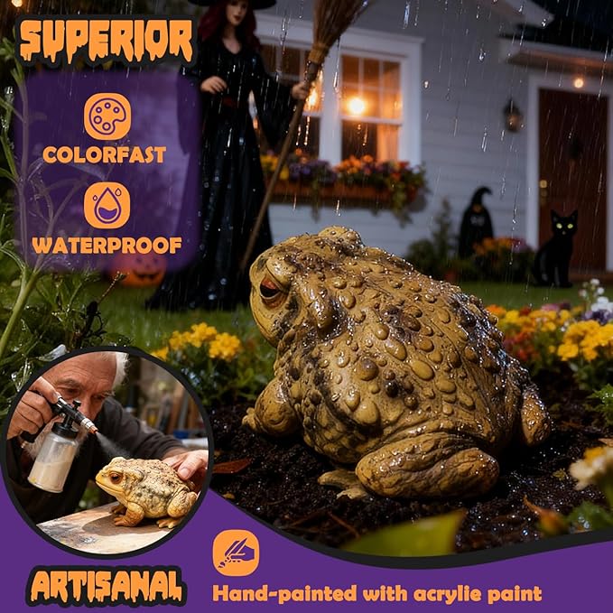 Sunthus Frog Toad Sculptures Garden Statues Yard Art Resin Decorations Outdoor Garden Decor