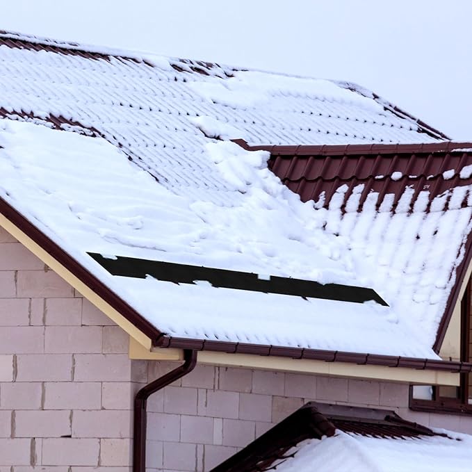Baquler 1 Piece 6 ft Snow and Ice Melting Mats Roof and Valley Heater Ice Dam Prevention Heated Outdoor Mats Electric Snow Melting Mats for Winter Snow Removal