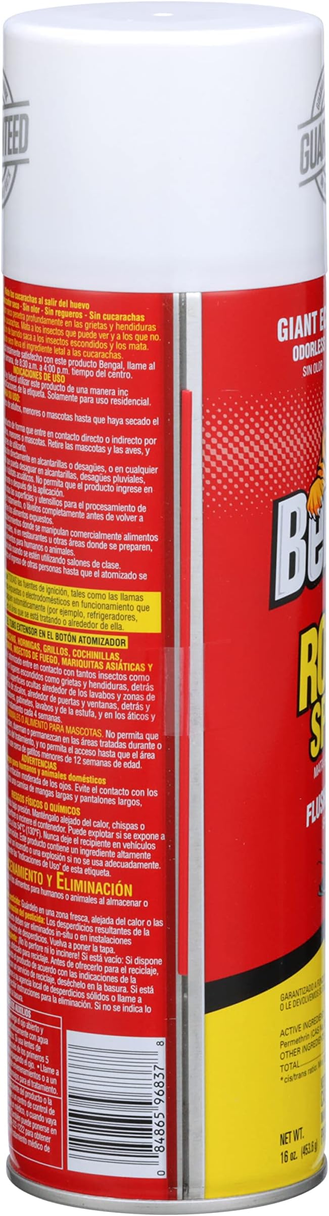 Bengal Roach Spray, Odorless Stain-Free Dry Spray, 16 Oz. Aerosol Can