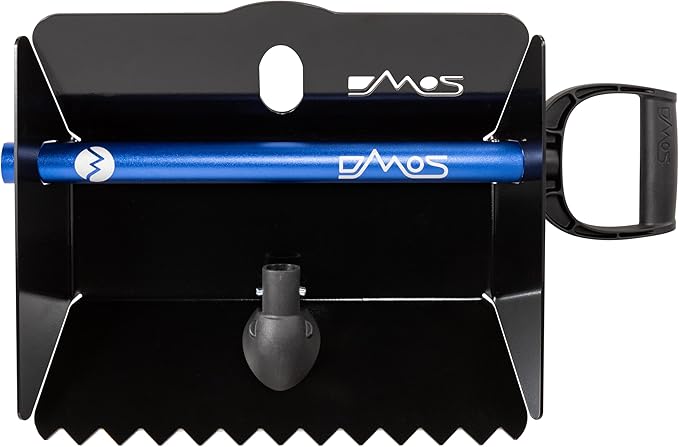 DMOS Stealth Shovel - Lightweight, Heavy-Duty Aluminum Sand & Snow Shovel with Extendable & Collapsible Handle for Camping, Overlanding, Survival, & Off-Road Use - Black/Blue - X-Large