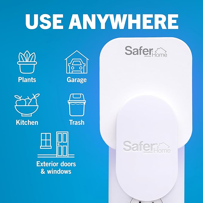 Safer Home Indoor Plug-in Fly Trap - SH502-2SR - Effective Fruit Fly Traps for Indoors, Gnat Traps for House Indoor, 800 Total Sq Ft Protection - 2 Devices + 2 Glue Cards