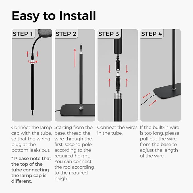 Plant Grow Lights for Indoor,20W Large Round Full Spectrum Warm Light with Gooseneck,63in Tall Stand Floor Growing Lamp, Auto Timer,10 Dimmable Levels for Tall Small Plants Flower Growth