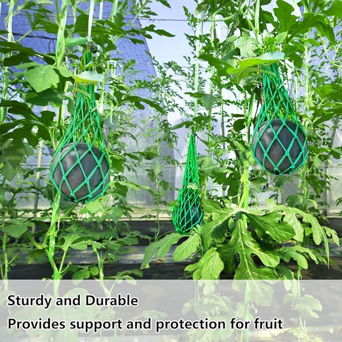 Belit 10 Pack Melon Hammock net Bag to Prevent Falling,Perfect for Growing Cantaloupe Pumpkin Watermelon in Vertical Garden Green