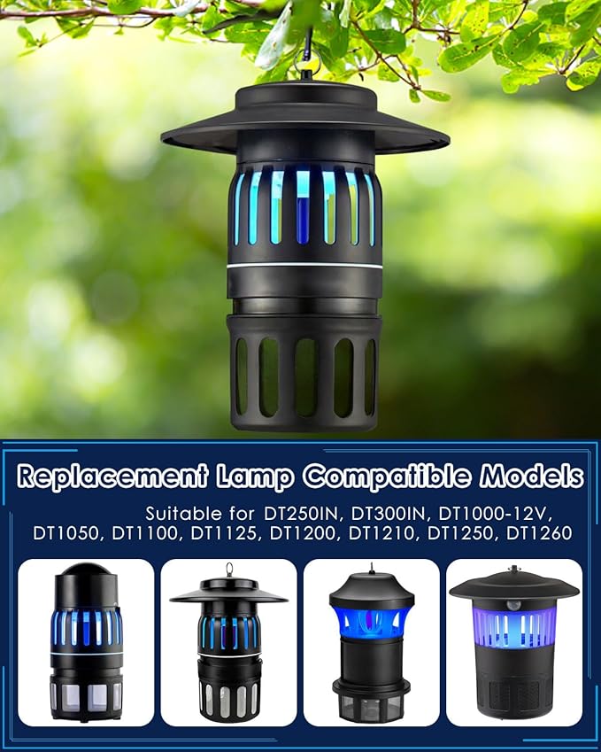 PACETAP 4 Pack 41050 7W Replacement Bulbs for Dynatrap DT1050 DT1100 DT1250, 1/2 Acre Replacement Bulb U Shape Replacement Bulbs Light for DynaTrap