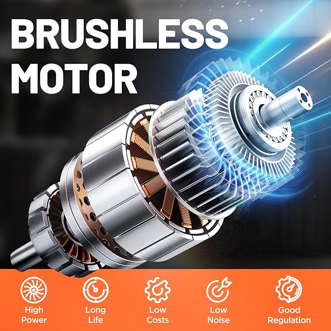 Litheli 13.2inch Electric Lawn Mower Cordless,Grass Cutter Machine for 1600 Sq.Ft.Lawnmower with Brushless Motor, 8 Gallon Capacity, Cutting Height from 1 to 2.5 in, Includes 1 4.0 Ah Battery