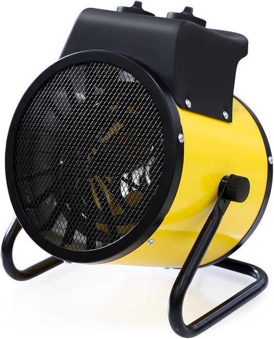 Portable Greenhouse Heater, Overheat Protection, 1500W Radiant Electric Heater for Indoor and Outdoor Use, Garage, Grow Tent, RV, IPX4 Water Resistant, 1 Piece, Yellow