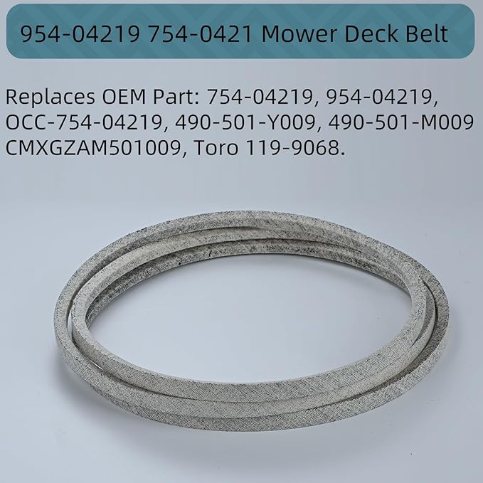 1/2x103'' Mower Deck Belt for 954-04219 754-04219, Kevlar Mower Belt for LTX1045 LTX1046 Horse XP Bronco 46 Inch 754-04219 Cub Cadet Troy Bilt Craftsman MTD (754-04219)