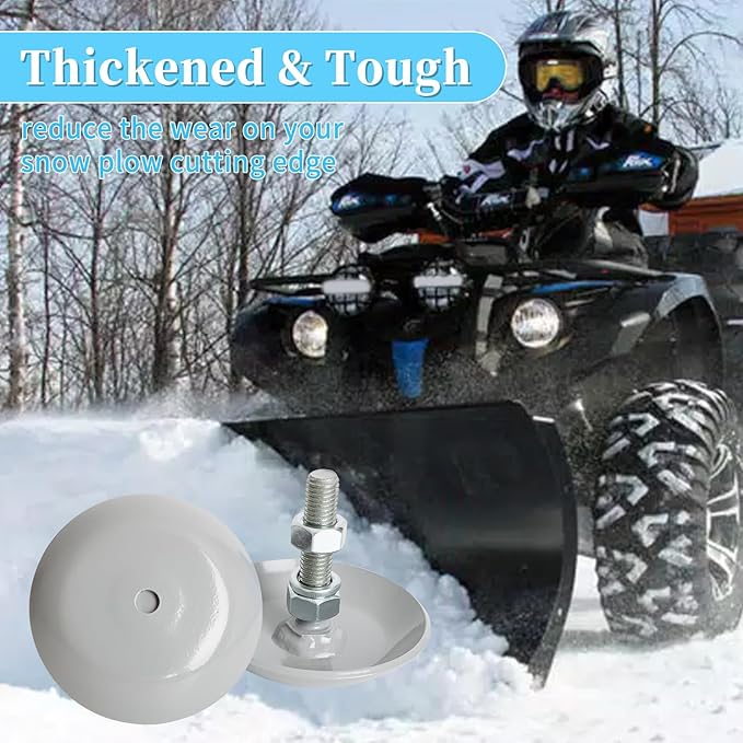 2877245 Snow Plow Blades Heavy-Duty Skid Shoes Compatible with Polaris Ranger XP 800 EPS, Razor, Sportsman 400 500 550 600 700 800 EFI, ATV & UTV Snow Plow Blade Replacement (Pack of 2)