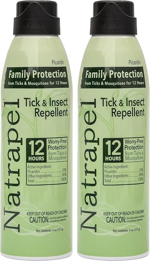 Natrapel Tick & Insect Repellent Eco-Spray - Bug Spray with 20% Picaridin - Family Protection Against Mosquitoes, Ticks & More - Up to 12 Hours of Protection - 6 oz (2 Pack)