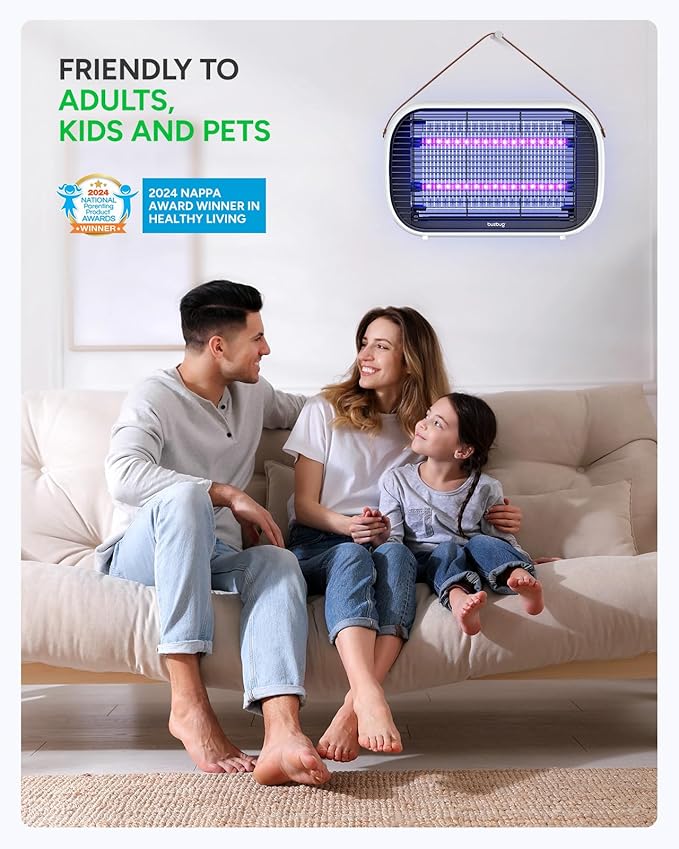 Buzbug LED Bug Zapper Indoor, 10 Years Lifespan Lamp Sustainable Less Power, Durable High-Voltage Electric Mosquito Zapper, Fly Trap Mosquito Trap, Fly Killer -MA015B