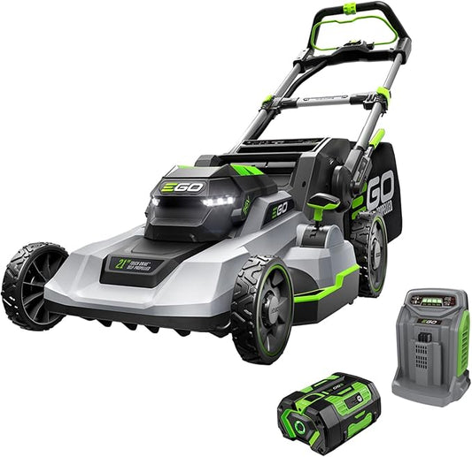 EGO Power+ Electric Lawn Mower, Self-Propelled Cordless with Touch Drive, Includes 56V 7.5Ah Battery and Rapid Charger – LM2125SP