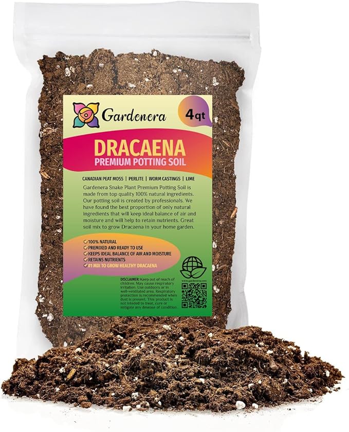 Premium Dracaena Potting Soil Mix - (4 Quart Bag)