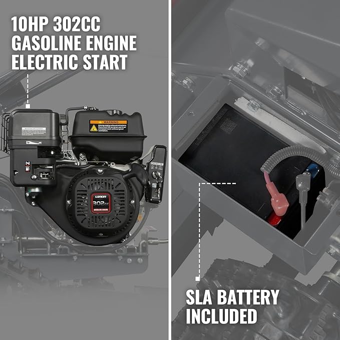 27" Walk Behind Flail Mower, 10HP 302cc, Self-Propelled, Wheeled, Electric Start, SFM27W