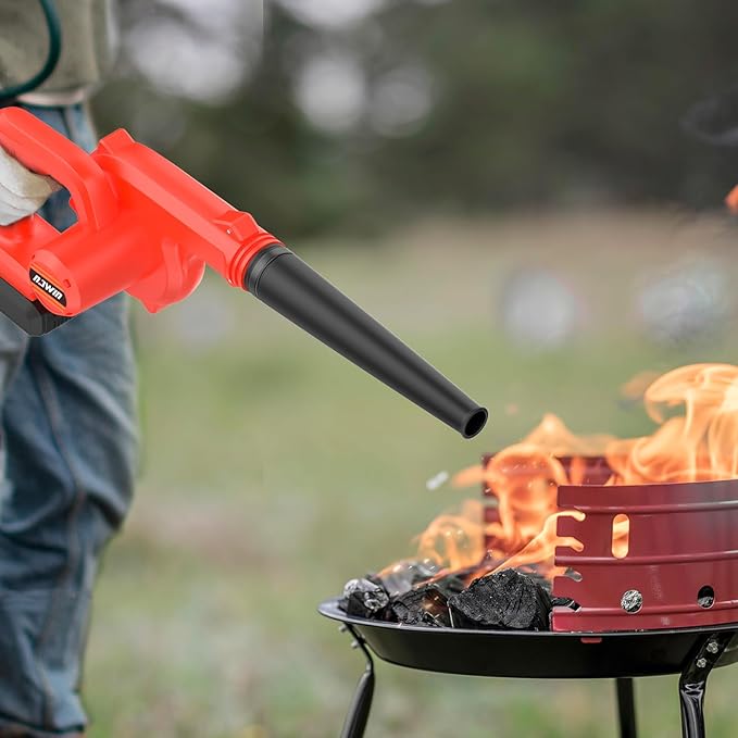 NAWIN Mini Electric Blower Kit,Leaf Blower with Battery & Charger,20V Handheld Lightweight Mini Blower for Lawn, Compact Electric Leaf Blower,Car Drying Blower Leaf Vacuum Cordless with Bag&Snowblower