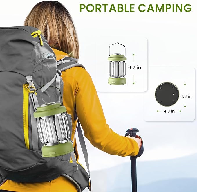 LiBa Portable Outdoor Bug Zapper, Electric Mosquito Killer Lamp for Camping, Patio, Garden, Kitchen - Rechargeable, Waterproof, Lighting and Mosquito Killer 2 in 1