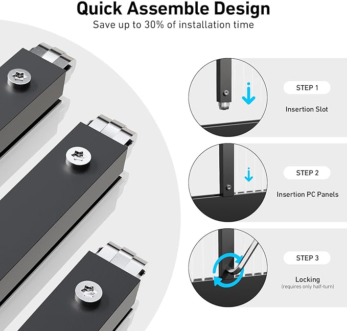 8x14FT Greenhouses for Outdoors, Polycarbonate Green House with UV Protection, Heavy Duty Greenhouse with Windproof Aluminum Frame, Roof Vent & Quick-Install Design for Backyard or Garden Use