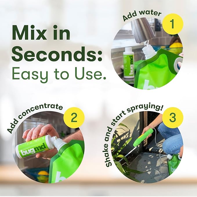 BugMD Blaster Kit - 3 Pack Pest Control Essential Oil Concentrates 3.7 oz and 1 Pest Blaster - Plant-Powered Bug Spray for Home, Insect Killer, Ant Killer for House, Flea Spray for Home, Roach Spray