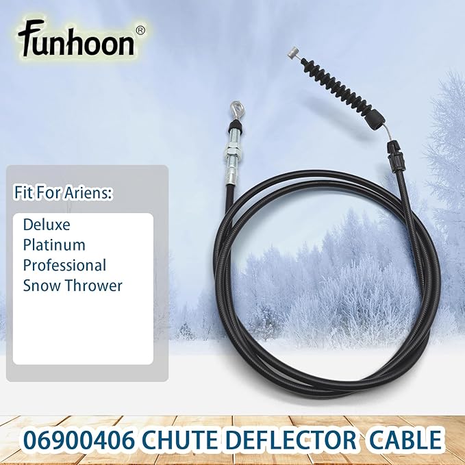 06900406 Chute Deflector Control Cable for Ariens Deluxe 24 27 28 30 Compact Deluxe-Platinum Deluxe-Track Snow Blowers Replaces 06900018