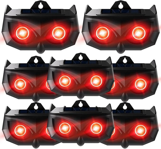 Solar Animal Repeller-Nocturnal Coyote Deterrent with Upgraded Frequency Flashing Lights-Waterproof Deer Repellent Device for Raccoon Fox Skunk-Predator Lights for Chicken Coop Farm Yard Garden (8)