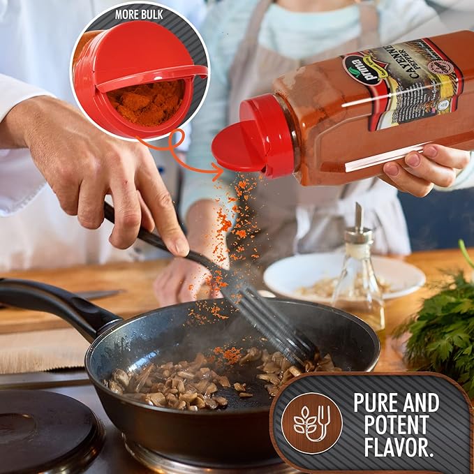 Prima Spice Hot Cayenne Pepper - 1 Lb Bulk Kitchen Jug - 60000 Heat Unit