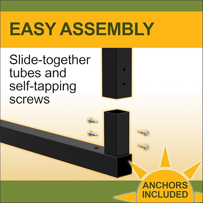 Steel Carport (Charcoal, 12 x 20 x 7 ft)