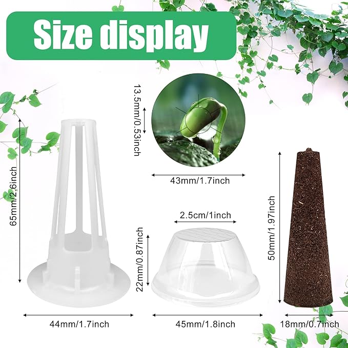 125pcs Hydroponic Seed Pods Kit, Grow Anything Kit Compatible with Hydroponics Supplies from All Brands, Hydroponic Indoor Garden Accessories with 50 Grow Sponges, 50 Pod Labels for Growing System