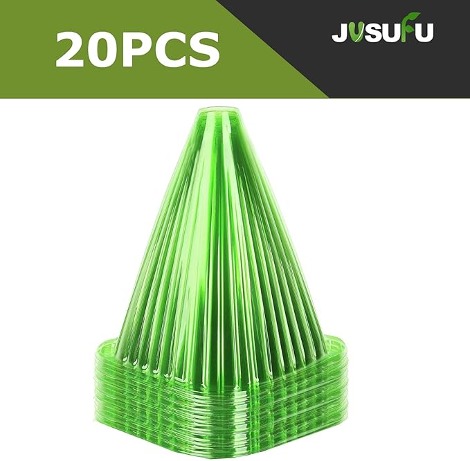 Garden Cloches for Plants, 20 Pack Plant Covers Reusable Plant Bell Cover Protects Plants from Birds, Frost,Snails Etc.