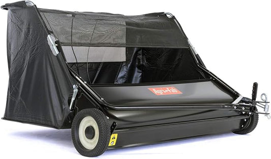 Agri-Fab 45-0546 52" Tow-Behind Lawn Sweeper, 26 cu. ft Hopper Bag Capacity; Leaf & Grass Catcher, with Adjustable Brush Height and Dump From Seat Handle
