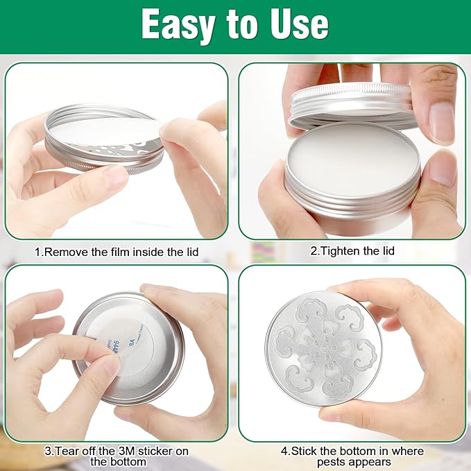 4 Pack Spider Repellent Indoor - Natural Spider Deterrent Cream Peppermint Oil Spiders Roach Ant Away, Pest Control Spider Repellant Solution for House Garage Patio Attic, Family & Pet Safe