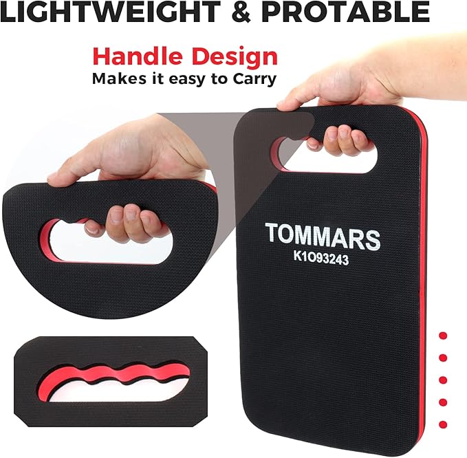 TOMMARS 0.9" Thick Kneeling Pad, Comfortable Foam Knee Pads Cushion Mat for Gardening, Yardwork, Workshop Repairing