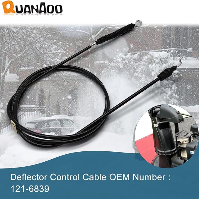 Deflector Control Cable 121-6839 for Toro Snow Blower fits Toro Power Max 37771 37772 37775 37777 37780 38813 38816 38817 Snow Thrower