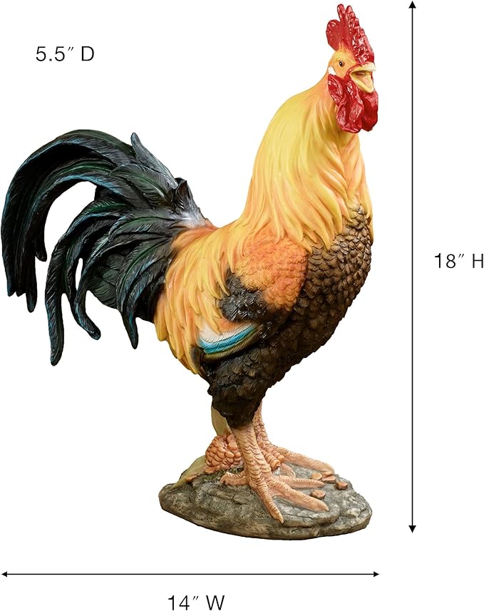 Touch of Class Wild Rooster Table Sculpture Multi Warm