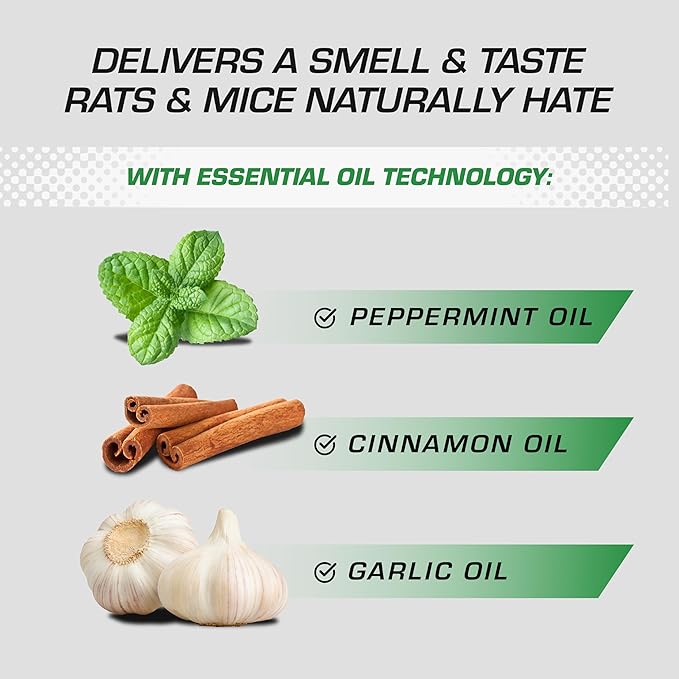 Tomcat Repellents Rodent Repellent Ready-to-Use, For Indoor and Outdoor Mouse and Rat Prevention with Peppermint, Cinnamon and Garlic Essential Oils, 1 gal.