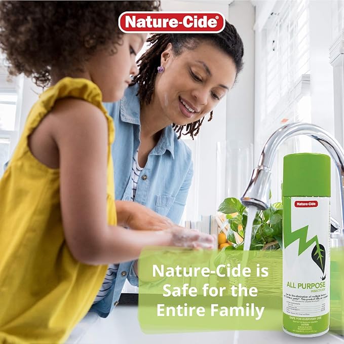 Nature-Cide Can. All Natural Roach Killer, Spider, Mosquito and Ant Spray to Keep Your Home Safe. Kills on Contact. No Strong Odor.