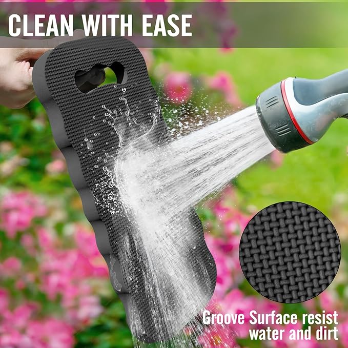 Thick Kneeling Pad 2 Pack, Waterproof, Comfortable Garden Kneeling Pads Stain Resistant, Multi-Functional Kneeler Pad for Gardening, Baby Bath, Yoga, Praying and Exercise (Black)