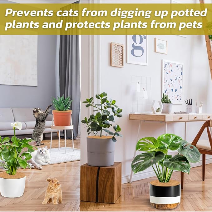 Legigo 4pcs Coconut Fiber Mulch Ring Tree Plant Protector Mat, 11.8 Inch Natural Coco Coir Tree Protection Ring Plant Pot Soil Cover, Tree Rings Disc Plant Cover for Indoor Outdoor Plants, Landscaping