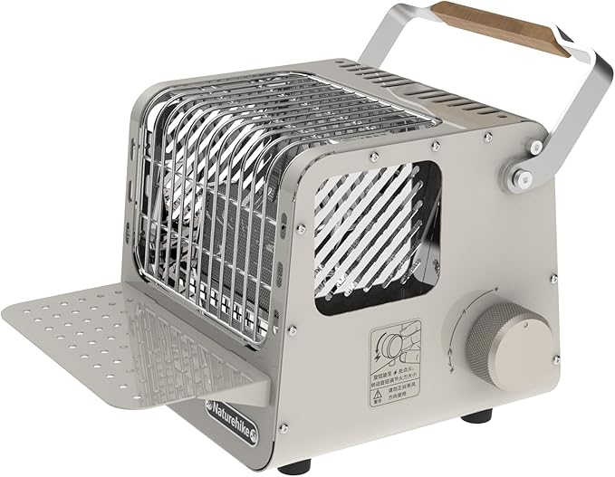 Naturehike Portable 3-in-1 Camping Heater, 3750 BTU Butane Tent Heater with Insulated Shelf & Handle